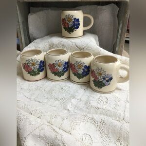 Vintage Mini Stein Flower Shot Glass